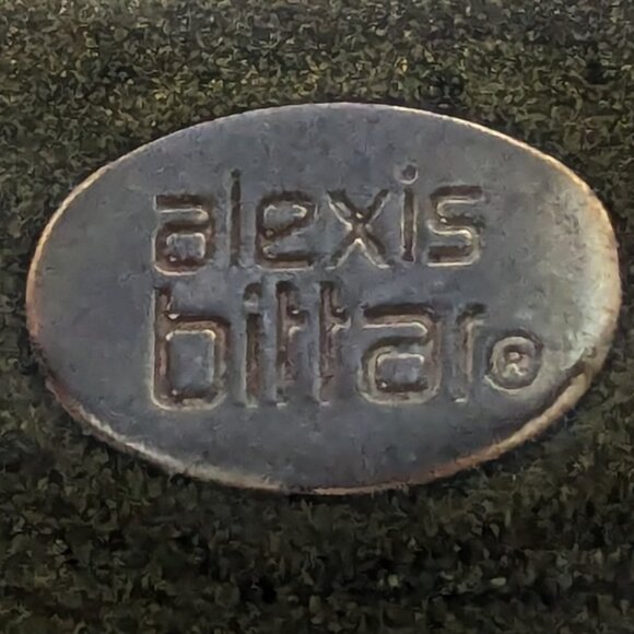 ALEXIS BITTAR Resin Metal Dotted Stud Hinge Clamper Bangle Bracelet - Picture 8 of 8